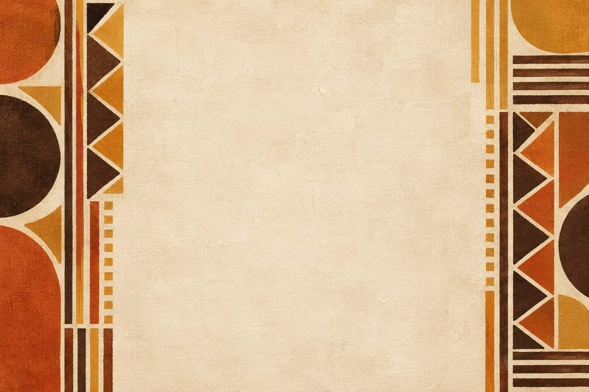 African-inspired geometric homepage artwork